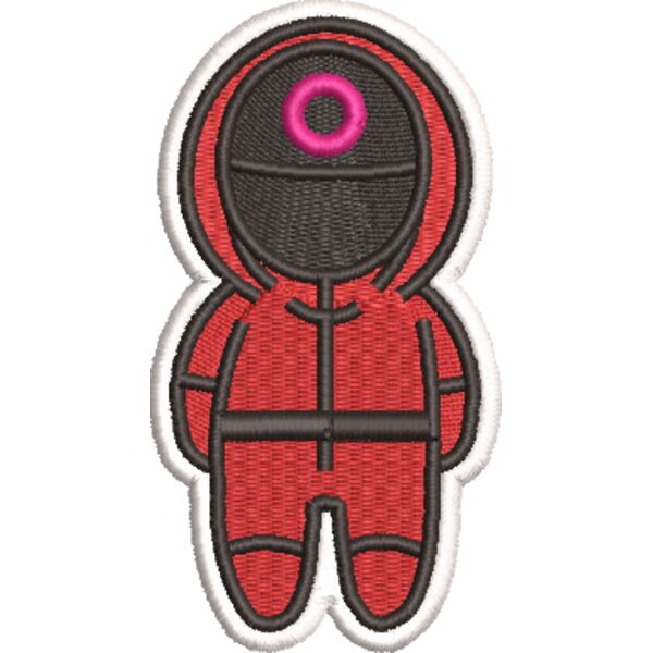 Red Guard Circle 4x4, Squid Game Embroidery Designs, Embroidery Artwork, Ready to use Designs Thumbnail