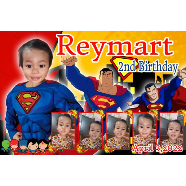 TSP 1 - SUPERHERO BIRTHDAY TARPAULIN Thumbnail