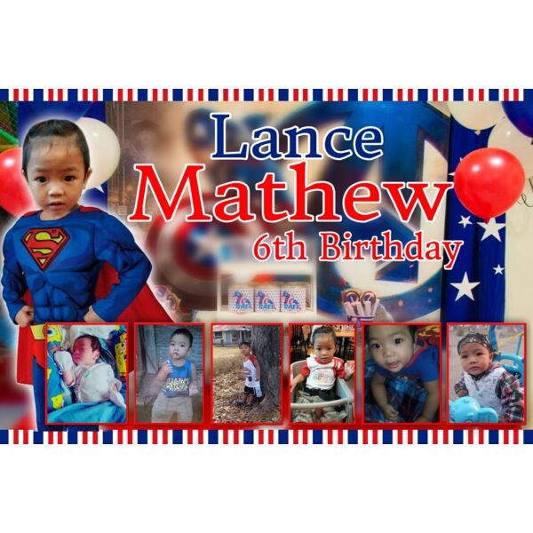 TSP 3 - SUPERHERO BIRTHDAY TARPAULIN Thumbnail