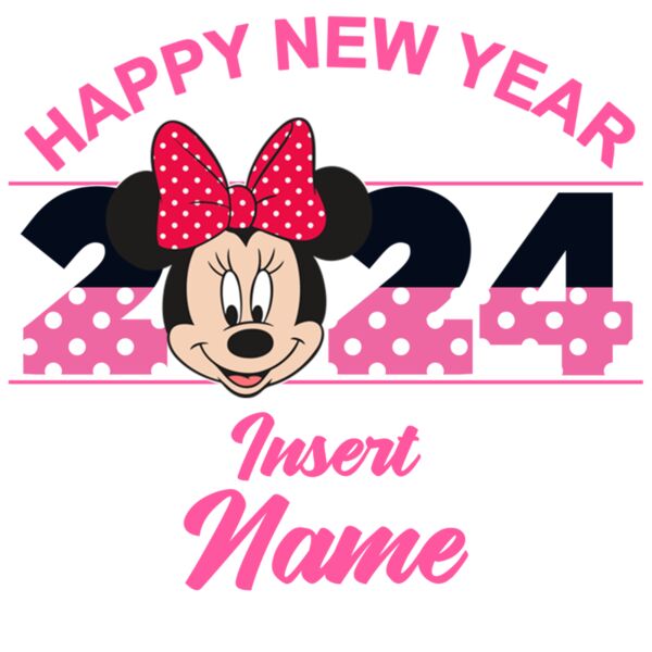 Mickey Mouse Design - New Year 2024, Changeable Name and Color - CCS-02 Thumbnail