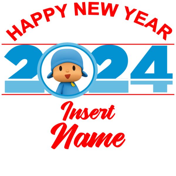 Pocoyo Design - New Year 2024, Changeable Name and Color - CCS-05 Thumbnail