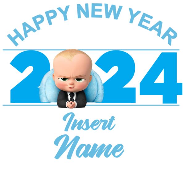 Boss Baby Design - New Year 2024, Changeable Name and Color - CCS-09 Thumbnail