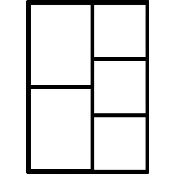 5 Photo Collage, A4 Size Frame - CL12 Thumbnail