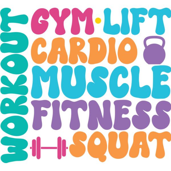 WORKOUT, GYM, LIFT, CARDIO, MUSCLE, FITNESS, SQUAT - GM-031 Thumbnail