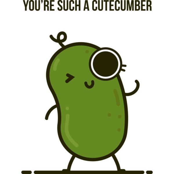 YOU'RE SUCH A CUTECUMBER, Cucumber, Vegetable - PVC-020 Thumbnail