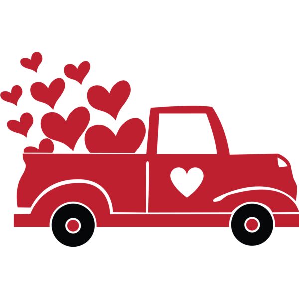 Car with Hearts, Valentines - VCA-008 Thumbnail