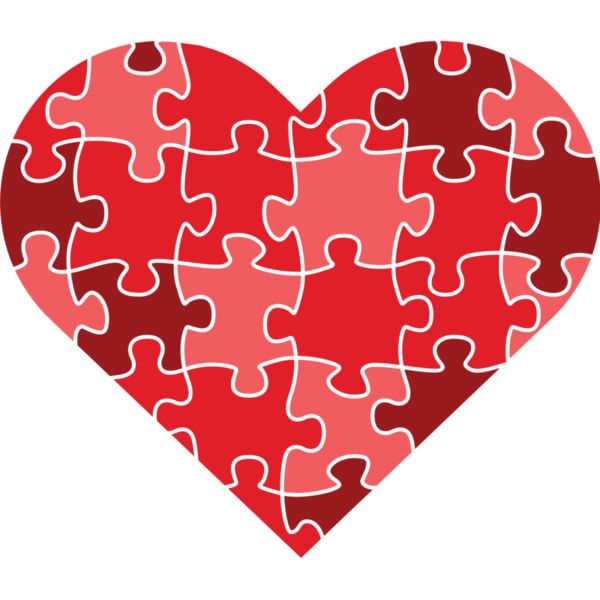 Puzzled Heart, Valentines - VCA-009 Thumbnail