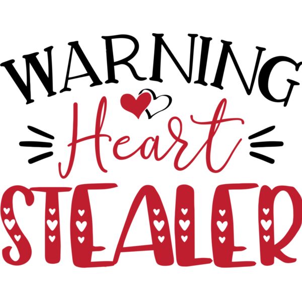 Warning Heart Stealer, Valentines - VL-012 Thumbnail