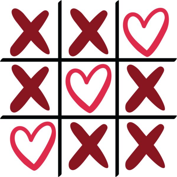 Tic Tac Toe, Heart, Kids Valentine - KV-018 Thumbnail