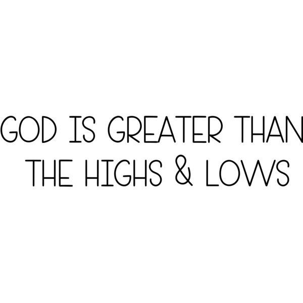 God is greater than the highs & lows - CSC-003B Thumbnail