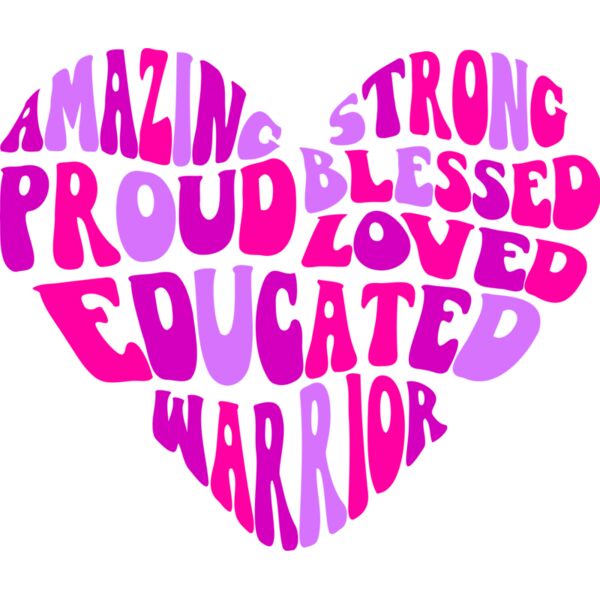 AMAZING, STRONG, PRODU, BLESSED, LOVE, EDUCATED, WARRIOR HEART - RM-020 Thumbnail