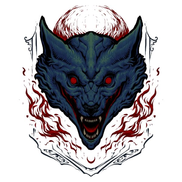 Bloody Wolf with Red Eyes, Streetwear - SWC-004 Thumbnail