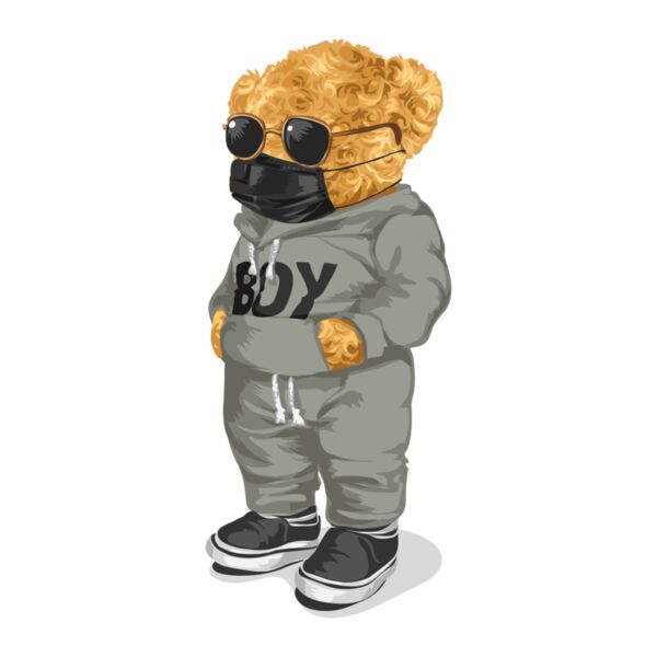 Mask On Teddy Bear, Teddy - TED-006 Thumbnail