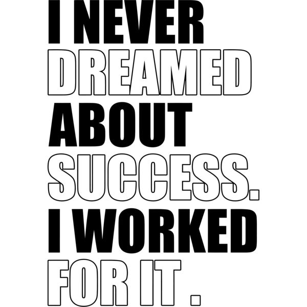 I NEVER DREAMED ABOUT SUCCESS. I WORKED FOR IT, Motivation - MSS15 Thumbnail
