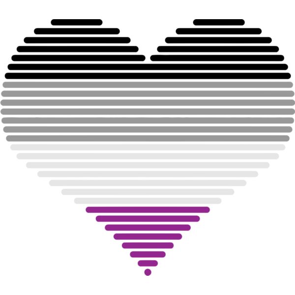 LGBT, Pride Month - LGBT heart - Asexual Thumbnail