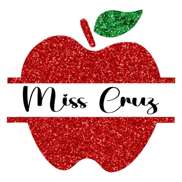 Apple with Editable Name, Teacher, Teacher's Day - BTD-033 Thumbnail