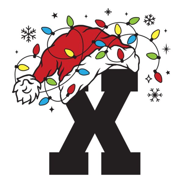 Christmas Initial - X Thumbnail