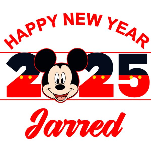 Happy New Year 2025, Mickey Mouse Design, New Year, 2025 - CCS-01 Thumbnail