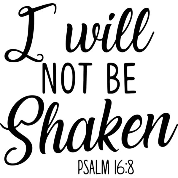 I will not be Shaken, PSALM 16:8, Bible Verse - DRP-3 Be Still1 Thumbnail