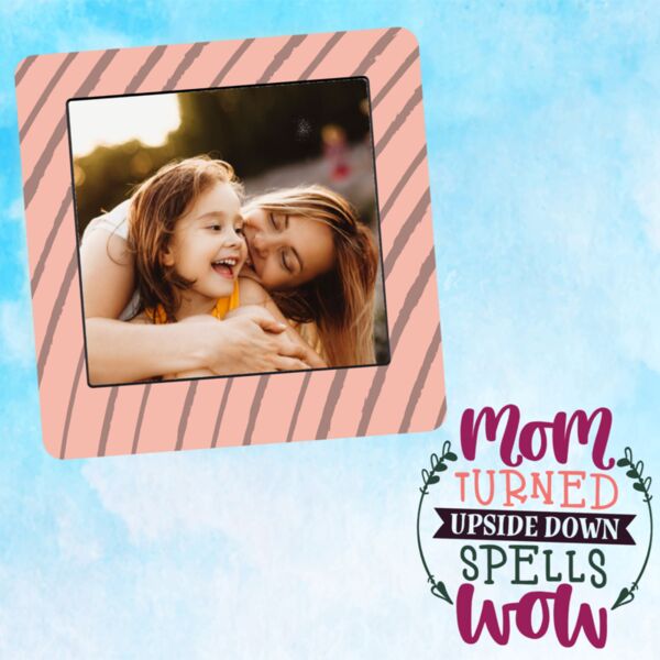 MOM Turned upside down spell WOW, Photoframe, Mother's Day, Mother, MOM - BPF-001 Thumbnail