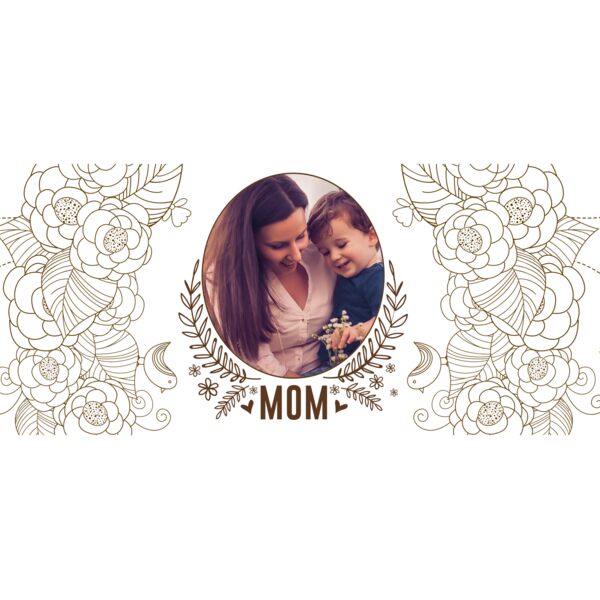 ♥MOM♥, Photo Frame with Customizable Image, Mother's Day, Mother, MOM - MDM-006 Thumbnail