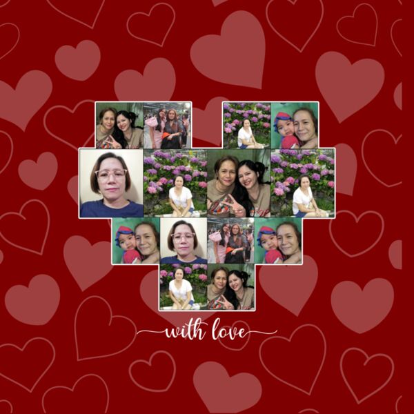 Photo Frame Template with Customizable Image and Personalized Name, Happy Mother's Day - HPI-004 Thumbnail