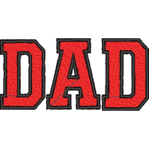 DAD, Happy Father's Day - EBD-0009-3X1 INCH Thumbnail