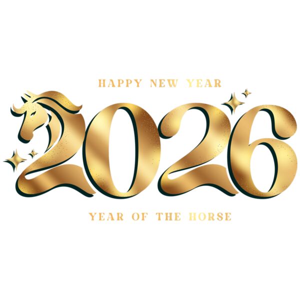 Happy New Year 2026, Year of the Horse, 2026 New Year Design - NYD-06 Thumbnail