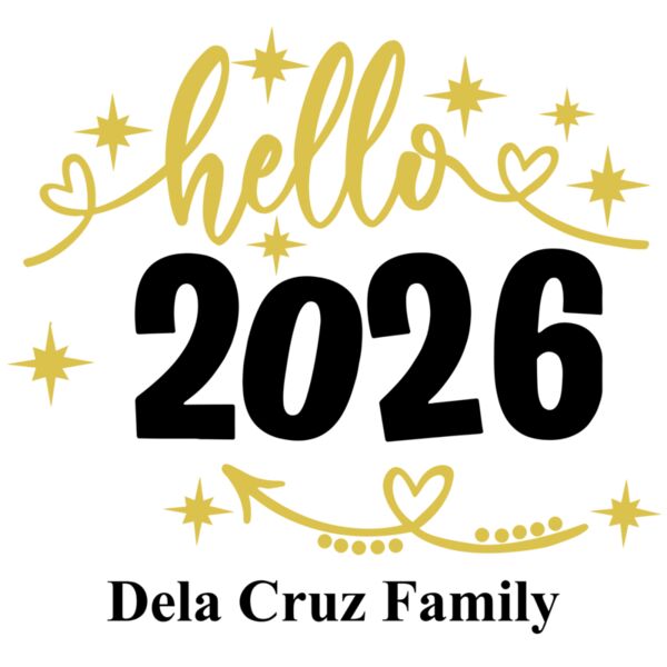 hello 2026, New Year Design with Personalized Family Name, 2026 New Year - NYD-12 Thumbnail