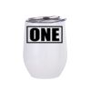 12oz Stainless Steel Coffee Cup (White) Thumbnail