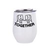 12oz Stainless Steel Coffee Cup (White) Thumbnail