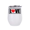 12oz Stainless Steel Coffee Cup (White) Thumbnail
