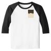 Raglan 3/4 Roundneck Shirt (White Body) Thumbnail