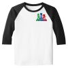 Raglan 3/4 Roundneck Shirt (White Body) Raglan 3/4 Roundneck Shirt (White Body) Thumbnail