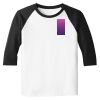 Raglan 3/4 Roundneck Shirt (White Body) Raglan 3/4 Roundneck Shirt (White Body) Thumbnail