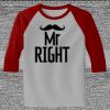 Raglan 3/4 Roundneck Shirt (Gray Body) Thumbnail