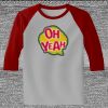 Raglan 3/4 Roundneck Shirt (Gray Body) Thumbnail