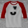 Raglan 3/4 Roundneck Shirt (Gray Body) Thumbnail