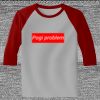 Raglan 3/4 Roundneck Shirt (Gray Body) Thumbnail