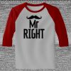 Raglan 3/4 Roundneck Shirt (Gray Body) Thumbnail