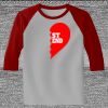 Raglan 3/4 Roundneck Shirt (Gray Body) Thumbnail