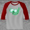 Raglan 3/4 Roundneck Shirt (Gray Body) Thumbnail