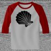 Raglan 3/4 Roundneck Shirt (Gray Body) Thumbnail