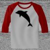 Raglan 3/4 Roundneck Shirt (Gray Body) Thumbnail