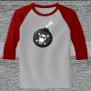 Raglan 3/4 Roundneck Shirt (Gray Body) Thumbnail
