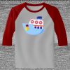 Raglan 3/4 Roundneck Shirt (Gray Body) Thumbnail
