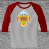 Raglan 3/4 Roundneck Shirt (Gray Body) Thumbnail
