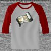 Raglan 3/4 Roundneck Shirt (Gray Body) Thumbnail