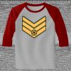 Raglan 3/4 Roundneck Shirt (Gray Body) Thumbnail