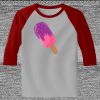 Raglan 3/4 Roundneck Shirt (Gray Body) Thumbnail